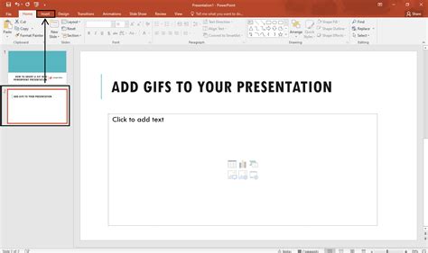 How to include a gif in powerpoint