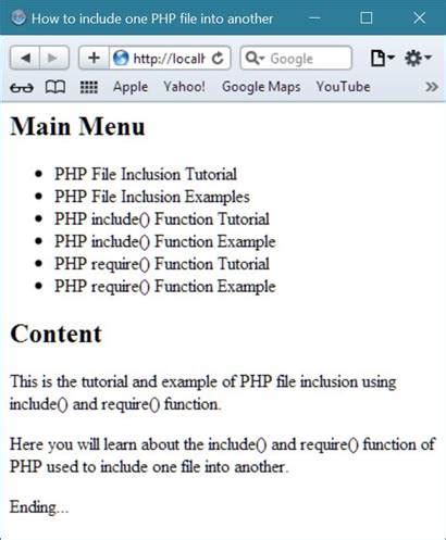 How to include php file in php