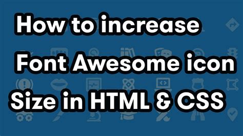 How to increase Font Awesome icon Size in HTML & CSS YouTube