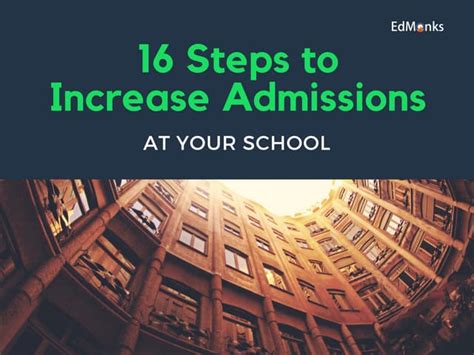 How to increase admissions in school