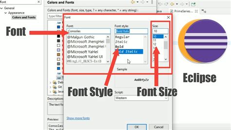 How to increase font size in eclipse? - YouTube