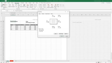 How to increase margin in excel