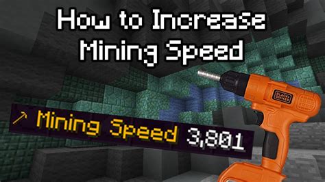 How to increase mining speed in Minecraft