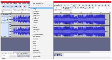 How to increase voice volume in audacity