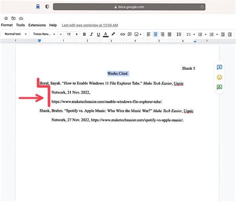 Formatting a Works Cited in Word Online. After completing your paper, add a new page to your document for your Works Cited. Hit "Enter" on your keyboard until you begin a new page. Click the "Home" tab, then click the "Justify Center" icon. This will center your title. Type in your title, Works Cited. Your title should be in size 12 Times New .... 
