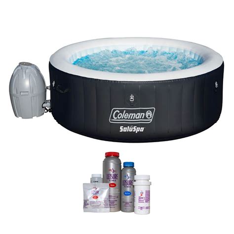 The set-up for the Coleman SaluSpa is quick and easy. Many customers report that it took them around 40 minutes to unpack, set up, and inflate properly. On the other hand, it is important to keep in mind that the hot tub will need up to 24 hours to heat up to the maximum temperature (104 degrees) depending on your initial water temperature; it .... 