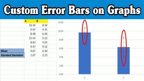 How to input error bars in excel