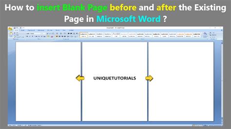 How to insert Blank Page before and after the Existing Page in