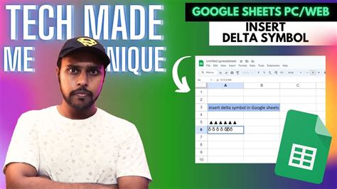 How to insert Delta Symbol in Google Sheets YouTube