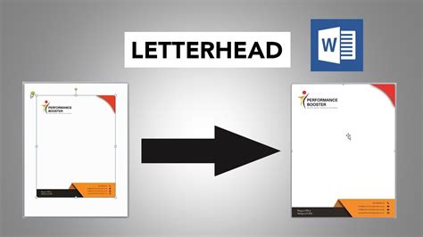 How to insert a letterhead in word