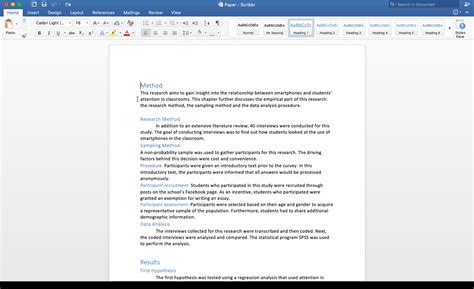 How to insert apa header in word