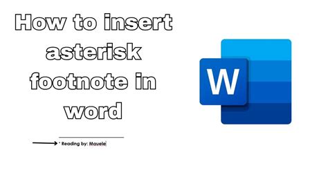 How to insert asterisk in word