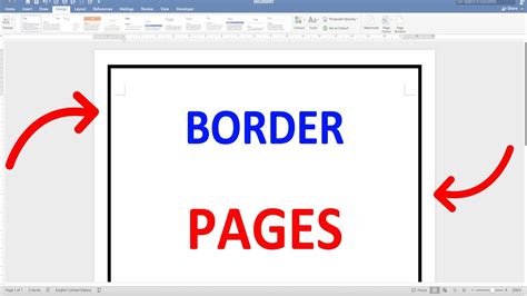 How to insert border in word