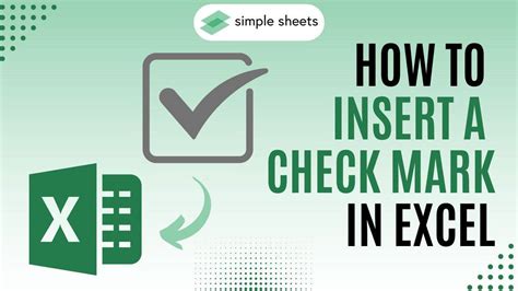 How to insert check in excel