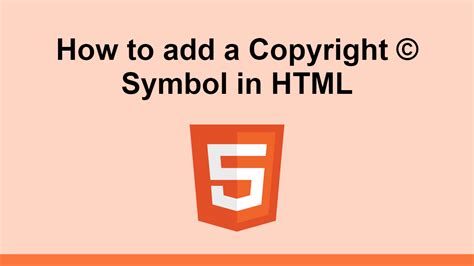 How to insert copyright symbol in html