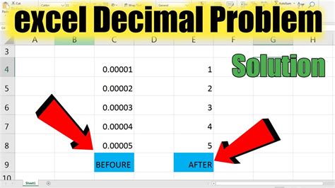 How to insert decimal point in excel