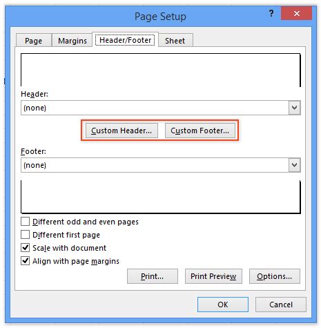 How to insert filename in footer