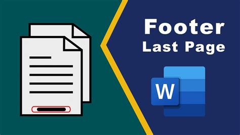 How to insert footer only on last page in Microsoft word YouTube