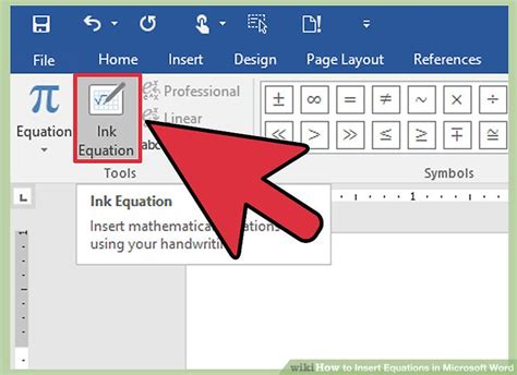 How to insert formula in ms word