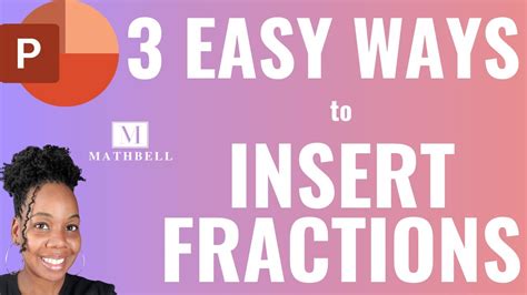 How to insert fractions in powerpoint
