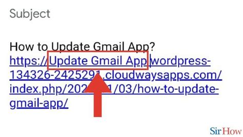 How to insert hyperlink in gmail app