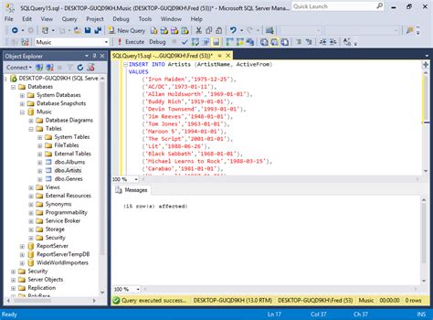 How to insert in table in sql
