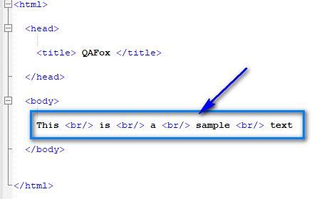 How to insert line break in html