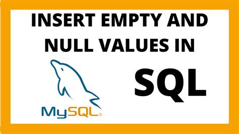 How to insert null in sql