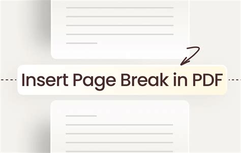 How to insert page break in pdf