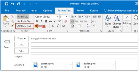 How to insert picture in email body