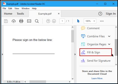 How to insert scanned signature in pdf