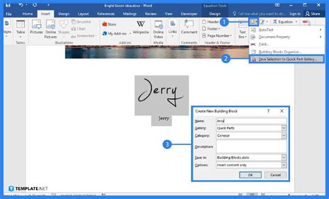 How to insert signature box in word