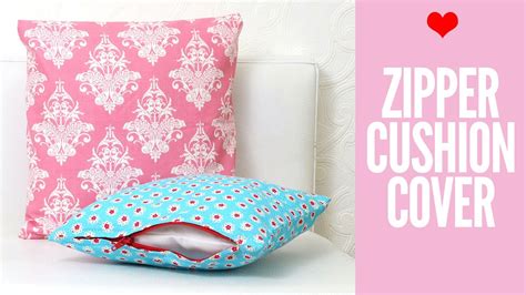 How to insert zip in cushion cover