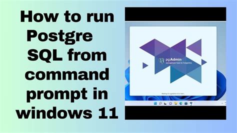 How to install PostgreSQL on windows using command prompt?