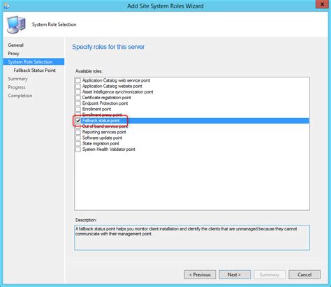 How to install SCCM 2012 R2 Fallback Status Point