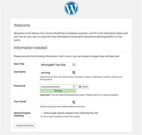 How to install WordPress