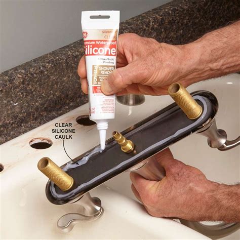 23 May 2018 ... ... faucet and then a cover plate. 7. Apply a thick glob of plumber's putty underneath the cover plate and put the faucet into place. Be sure .... 