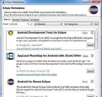 How to install android in eclipse