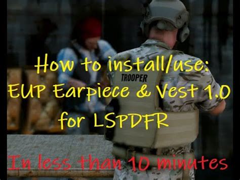 How to install eup vest and earpiece.  I use this client side method for my server, she w...