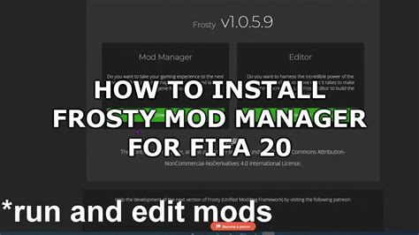 How to install frosty mod manager. Yes, even despite having a fresh install of Frosty where I made the ModData on the Steam install, it still needed to be forced to regenerate the modded patch. Sometimes Frosty just needs that. Personally, I like to just rename the original Patch folder to Patch_bak and rename the Patch_ModManagerMerge to just Patch, then edit the package.mtf to ... 