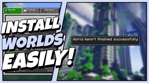 How to install minecraft worlds