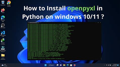 How to install openpyxl in windows