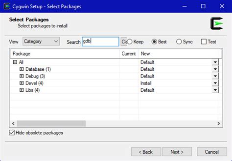 How to install packages in cygwin