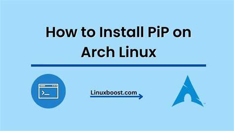 How to install pip arch linux.  Learn how to install pip on Arch Linux ...