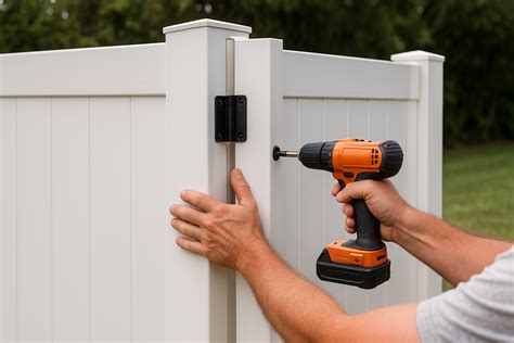 How to install vinyl gate hinges.  These will Fences, Posts, Railings and Gates - How t...