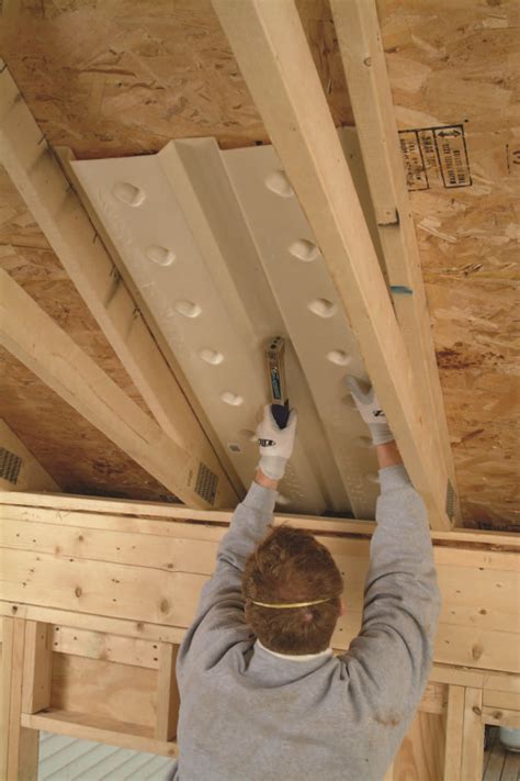 How to insulate an attic. Recessed LED fixtures tuck completely out of the way, don’t generate unwanted heat, and can have insulation installed snugly, and safely, around them. 5. Hush Up the Floors. Attic activity can cause a racket in the rooms below. Beefier floor joists will quiet things down, as will filling the bays with blown-in dense-pack insulation. 