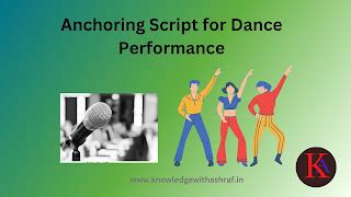 How to introduce dance performance in anchoring