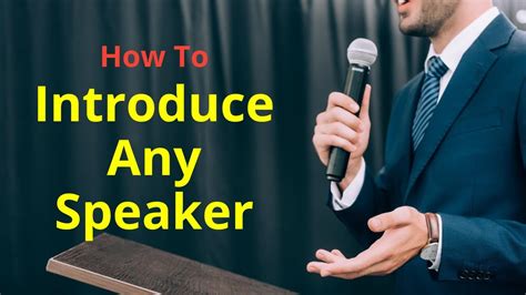 How to introduce speaker in conference