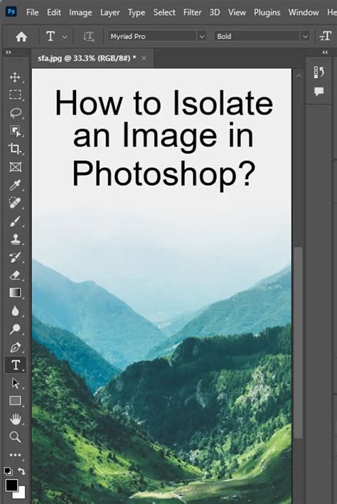 How to isolate image in photoshop