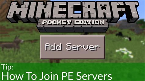 How to join minecraft pocket edition